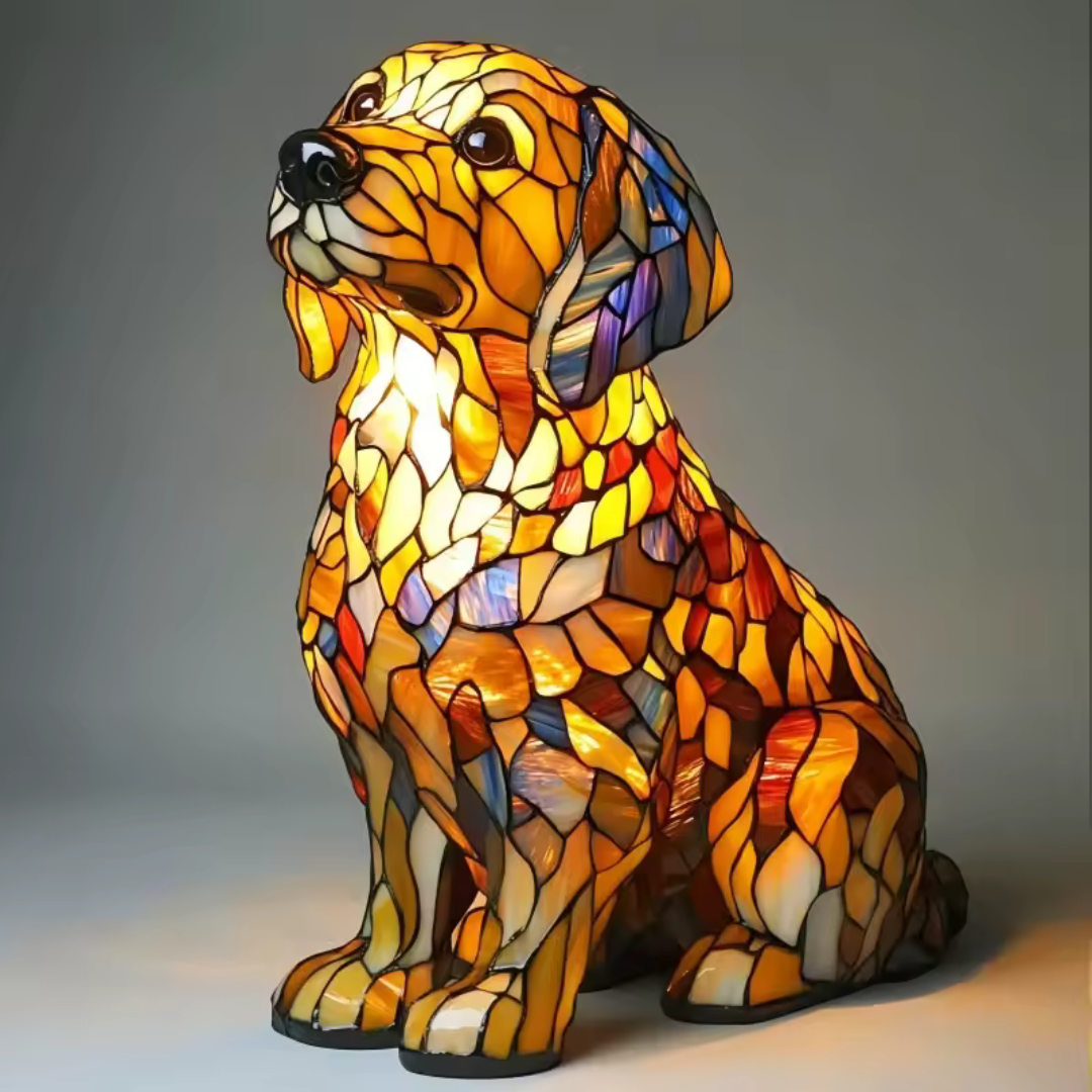 Luminous dog - handmade lamp that makes hearts shine