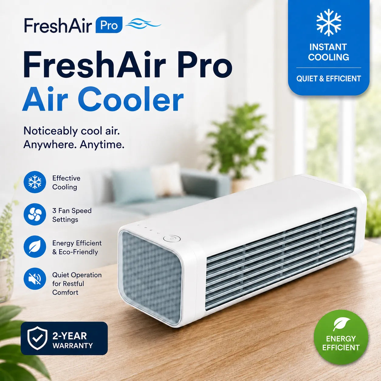 FreshAir Pro – Portable air conditioner, no installation required
