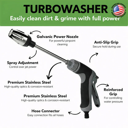 Turbowasher - Powerful high-pressure cleaner for any garden hose